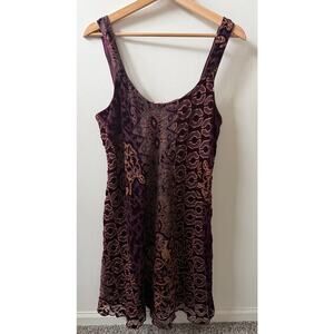 JOHNNY WAS velvet mini dress women's size L